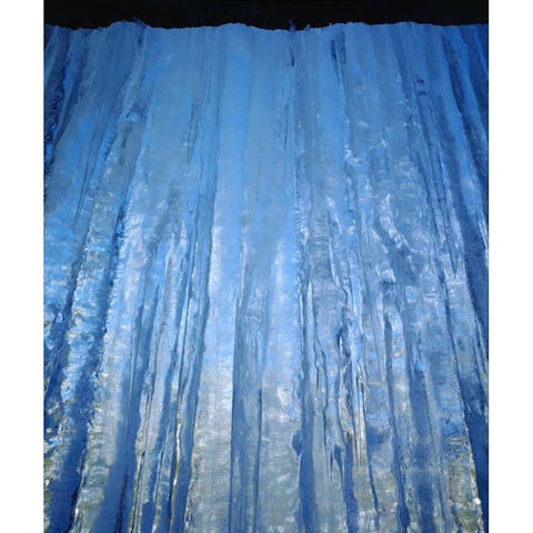 CA, Sierra Nevada Inside a frozen Waterfall Black Modern Wood Framed Art Print by Talbot Frank, Christopher