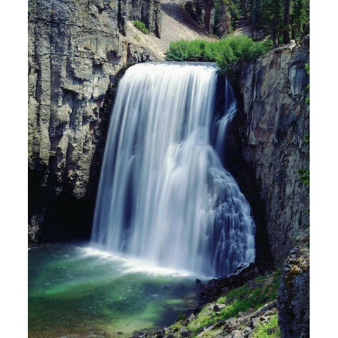 California, Sierra Nevada Rainbow Falls Black Modern Wood Framed Art Print by Talbot Frank, Christopher