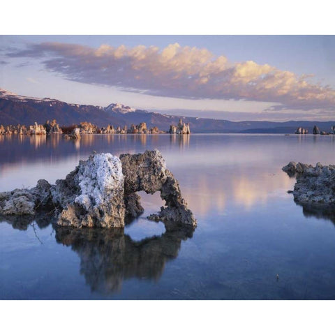 CA, Sierra Nevada Tufa Formations on Mono Lake Black Modern Wood Framed Art Print by Talbot Frank, Christopher