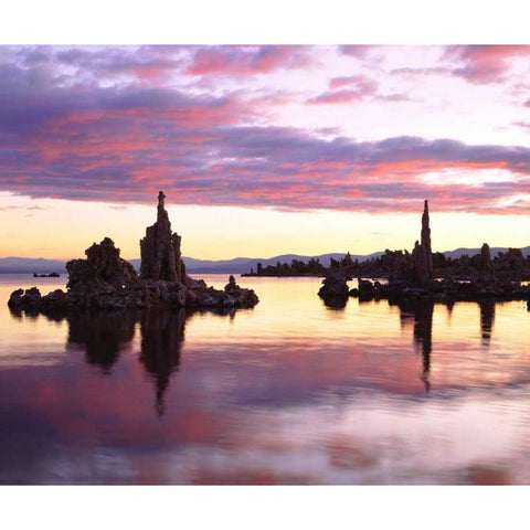 California Tufa Formations on Mono Lake Black Modern Wood Framed Art Print with Double Matting by Talbot Frank, Christopher