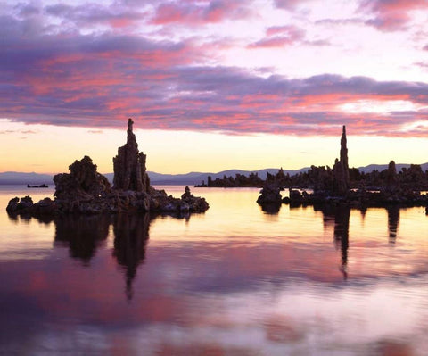 California Tufa Formations on Mono Lake White Modern Wood Framed Art Print with Double Matting by Talbot Frank, Christopher