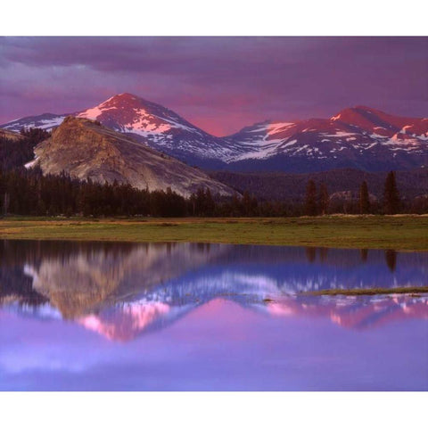 CA, Yosemite Lembert Dome and Tuolumne River Black Modern Wood Framed Art Print by Talbot Frank, Christopher