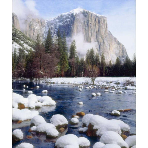 USA, California, Yosemite NP Winter Gold Ornate Wood Framed Art Print with Double Matting by Talbot Frank, Christopher