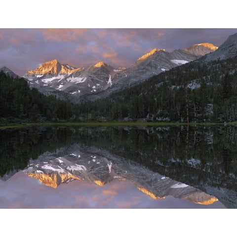 USA, California Marsh Lake at sunrise Black Modern Wood Framed Art Print with Double Matting by Flaherty, Dennis