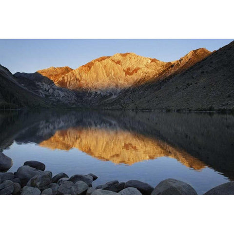 USA, California Convict Lake at sunrise Black Modern Wood Framed Art Print with Double Matting by Flaherty, Dennis