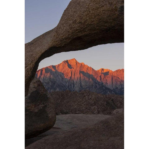CA Mountains seen through Mobius Arch Black Modern Wood Framed Art Print with Double Matting by Illg, Cathy and Gordon