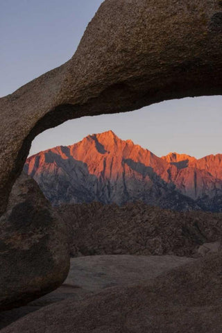 CA Mountains seen through Mobius Arch White Modern Wood Framed Art Print with Double Matting by Illg, Cathy and Gordon
