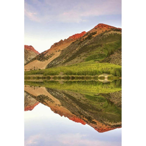 California, Bishop North Lake at sunrise Black Modern Wood Framed Art Print by Flaherty, Dennis