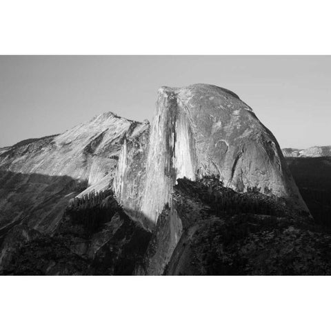 CA, Yosemite Half Dome seen from Glacier Point White Modern Wood Framed Art Print by Flaherty, Dennis