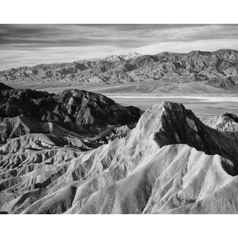 CA, Death Valley NP Manley Beacon at sunrise White Modern Wood Framed Art Print by Flaherty, Dennis