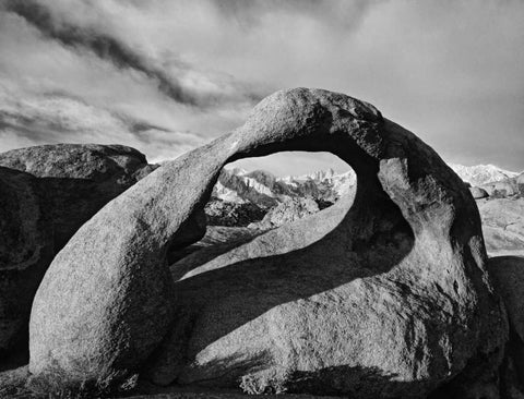 CA, Sierra Nevada Arch in Alabama Hills Black Ornate Wood Framed Art Print with Double Matting by Flaherty, Dennis