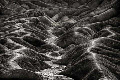 CA, Death Valley Overview of desolate landscape White Modern Wood Framed Art Print with Double Matting by Young, Bill
