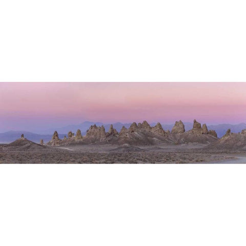 California Panoramic of Trona Pinnacles Gold Ornate Wood Framed Art Print with Double Matting by Paulson, Don
