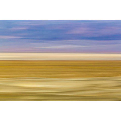 CA, Trona Pinnacles Blurred abstract of desert Black Modern Wood Framed Art Print with Double Matting by Paulson, Don