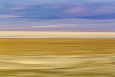 CA, Trona Pinnacles Blurred abstract of desert White Modern Wood Framed Art Print with Double Matting by Paulson, Don