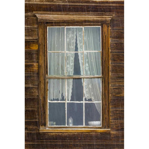 USA, California, Bodie Close-up of window Black Modern Wood Framed Art Print with Double Matting by Paulson, Don