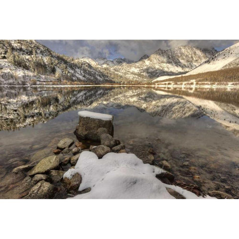 California, Sierra Nevada Spring at North Lake White Modern Wood Framed Art Print by Flaherty, Dennis