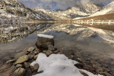 California, Sierra Nevada Spring at North Lake Black Ornate Wood Framed Art Print with Double Matting by Flaherty, Dennis