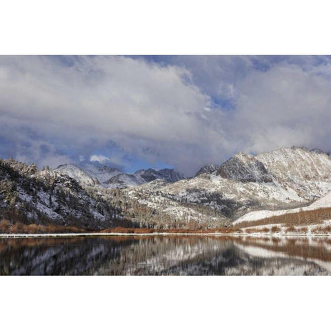 California, Sierra Nevada Spring at North Lake Black Modern Wood Framed Art Print with Double Matting by Flaherty, Dennis