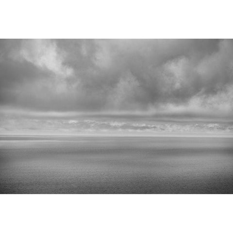 California-Big Sur Coast Storm clouds shade ocean  Black Modern Wood Framed Art Print with Double Matting by Jaynes Gallery