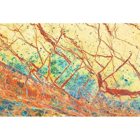 California Detail of marble rock patterns White Modern Wood Framed Art Print by Jaynes Gallery