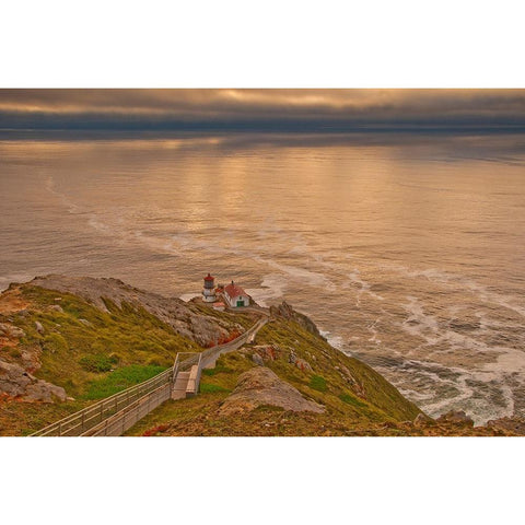Usa-California Point Reyes Light Black Modern Wood Framed Art Print by Sederquist, Betty