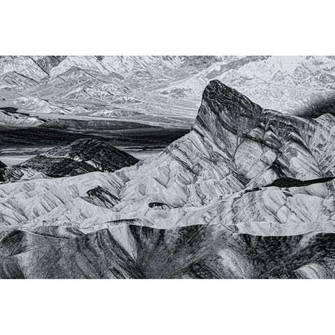 USA-Death Valley-Zabriskie Point Black Modern Wood Framed Art Print by Theodore, George and Marilu