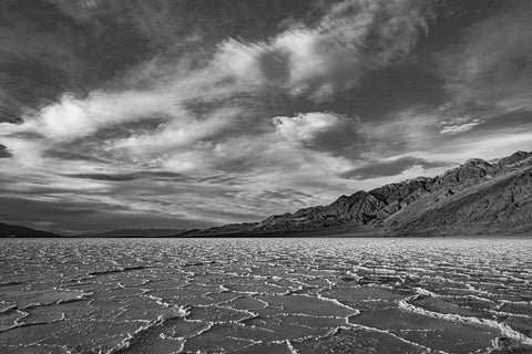 Death Valley-Badwater Black Ornate Wood Framed Art Print with Double Matting by Theodore, George and Marilu
