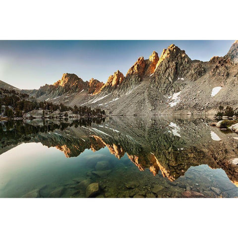 Morning Light-Kearsarge Lake-High Sierra Gold Ornate Wood Framed Art Print with Double Matting by Ford, John