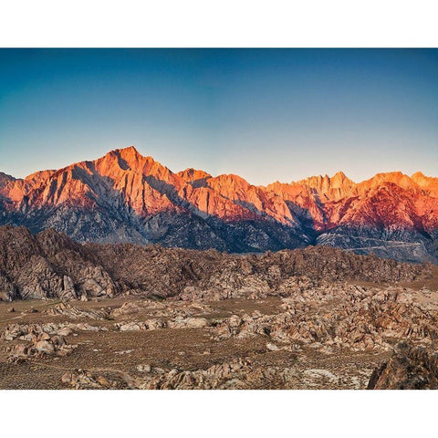 Sunrise Alabama Hill-California Black Modern Wood Framed Art Print with Double Matting by Ford, John