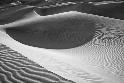 Dune Abstract-Death Valley Black Ornate Wood Framed Art Print with Double Matting by Ford, John