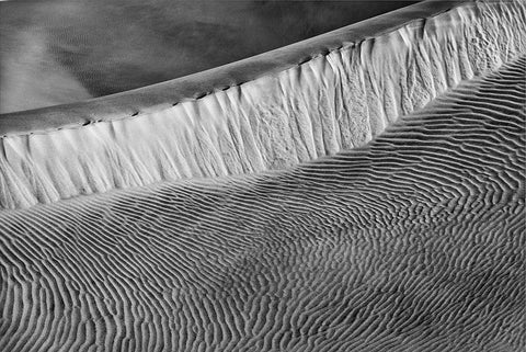 Mesquite Dunes-Death Valley National Park-California White Modern Wood Framed Art Print with Double Matting by Ford, John