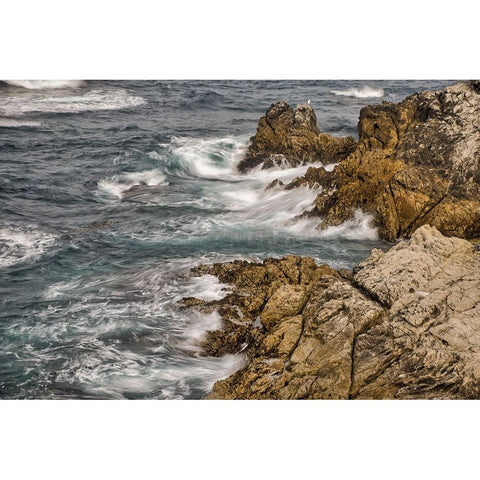 Garapata Beach-Carmel by the Sea-California Black Modern Wood Framed Art Print by Ford, John
