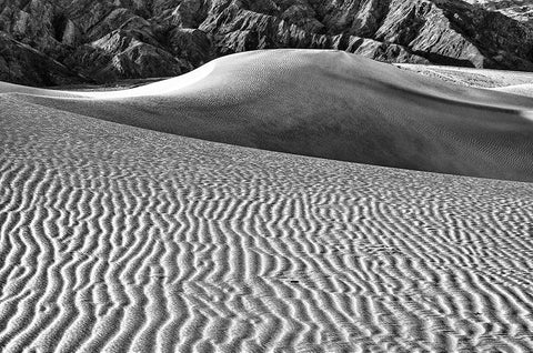 Mesquite Dunes-Death Valley National Park-California White Modern Wood Framed Art Print with Double Matting by Ford, John