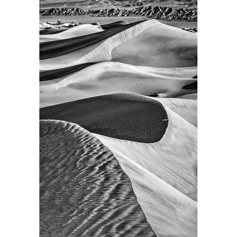 Mesquite Dunes-Death Valley National Park-California White Modern Wood Framed Art Print by Ford, John