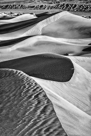 Mesquite Dunes-Death Valley National Park-California Black Ornate Wood Framed Art Print with Double Matting by Ford, John