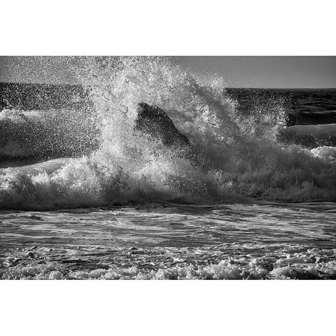 Garapata Beach-Carmel by the Sea-California Black Modern Wood Framed Art Print with Double Matting by Ford, John