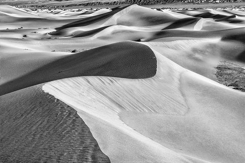 Mesquite Dunes-Death Valley National Park-California White Modern Wood Framed Art Print with Double Matting by Ford, John