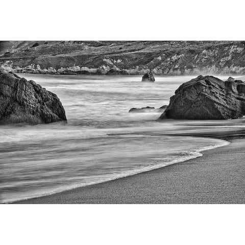 Garapata Beach-Carmel by the Sea-California Black Modern Wood Framed Art Print by Ford, John
