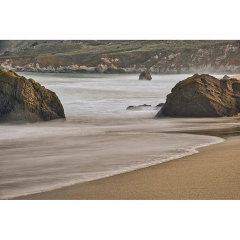 Garapata Beach-Carmel by the Sea-California Black Modern Wood Framed Art Print by Ford, John