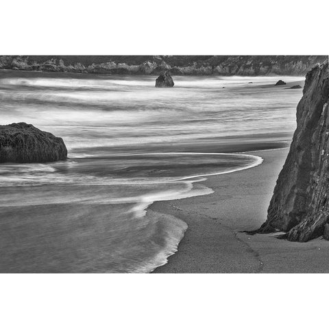 Garapata Beach-Carmel by the Sea-California Black Modern Wood Framed Art Print with Double Matting by Ford, John