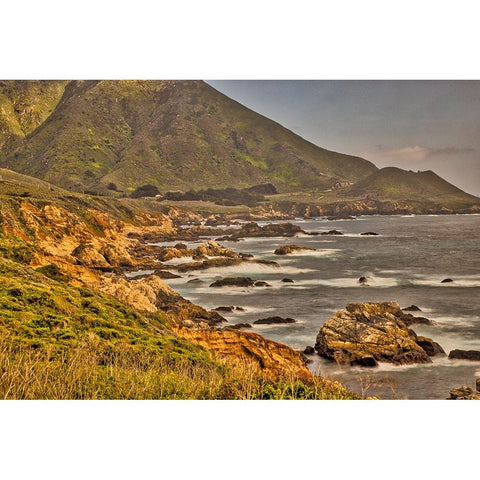 Garapata Beach-Carmel by the Sea-California White Modern Wood Framed Art Print by Ford, John