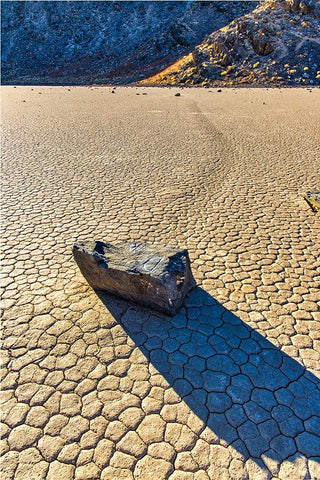 Race Track Rocks-Death Valley-California White Modern Wood Framed Art Print with Double Matting by Ford, John