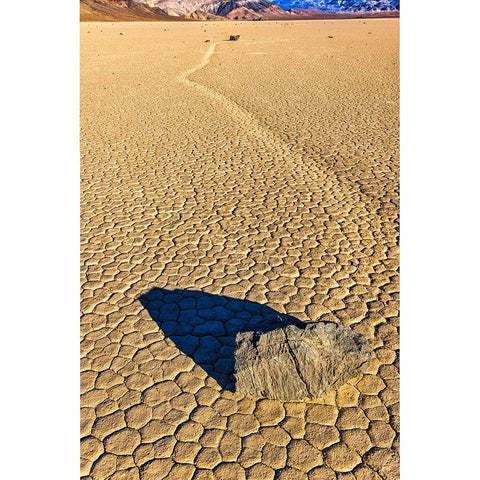 Race Track Rocks-Death Valley-California Black Modern Wood Framed Art Print by Ford, John