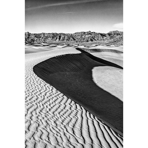 Mesquite Dunes-Death Valley National Park-California Black Modern Wood Framed Art Print with Double Matting by Ford, John