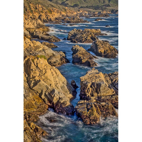 Garapata Beach-Carmel by the Sea-California White Modern Wood Framed Art Print by Ford, John