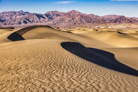 Mesquite Dunes-Death Valley National Park-California Black Ornate Wood Framed Art Print with Double Matting by Ford, John