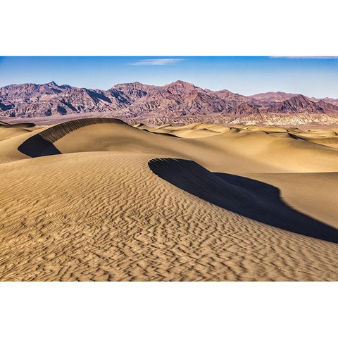 Mesquite Dunes-Death Valley National Park-California Black Modern Wood Framed Art Print with Double Matting by Ford, John