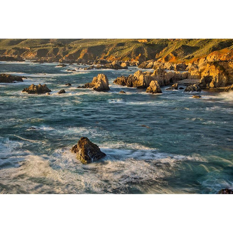Garapata Beach-Carmel by the Sea-California Gold Ornate Wood Framed Art Print with Double Matting by Ford, John