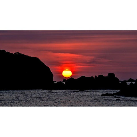 USA-California-Crescent City Black Modern Wood Framed Art Print by Restuccia, Joe III